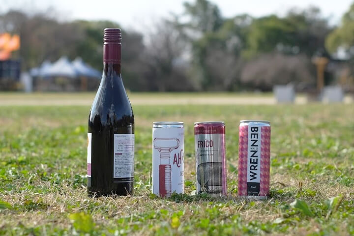 公園やピクニックを楽しむ缶ワイン